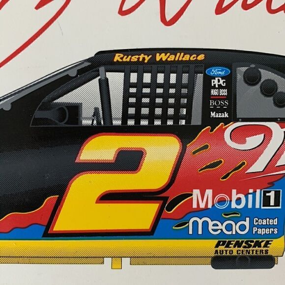 Vintage NASCAR Rusty Wallace garage pass sign license plate - Picture 6 of 8